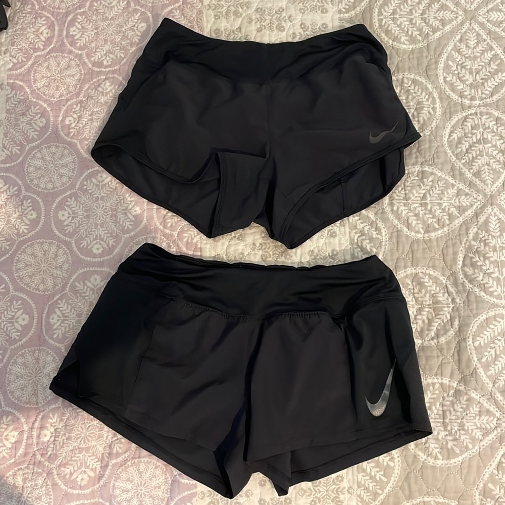 Black Nike shorts 2 pairs size small